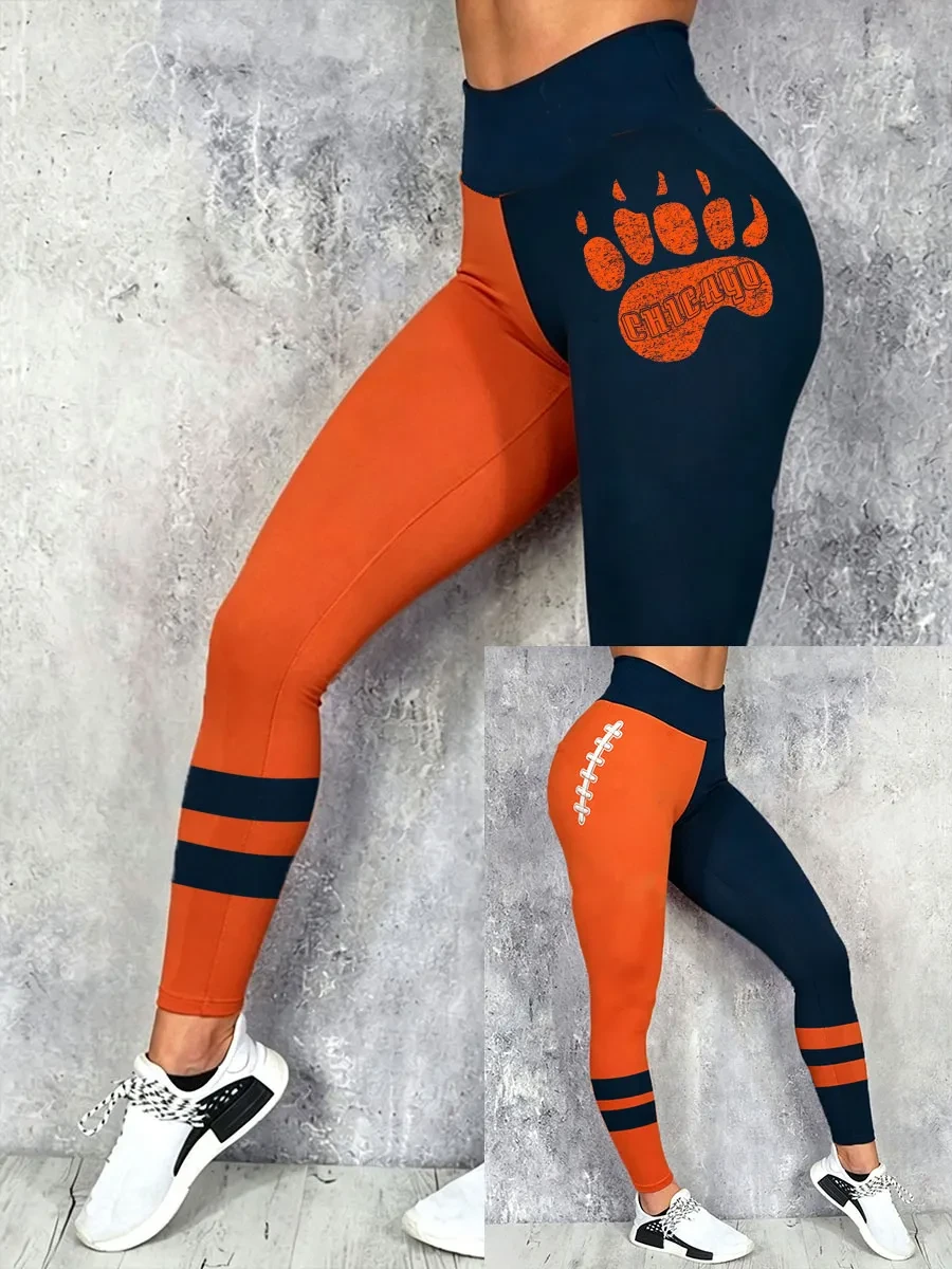 Chicago Bears Merch Bear Paw Chicago Football Leggings Game Day Clothes Football Fan Gear