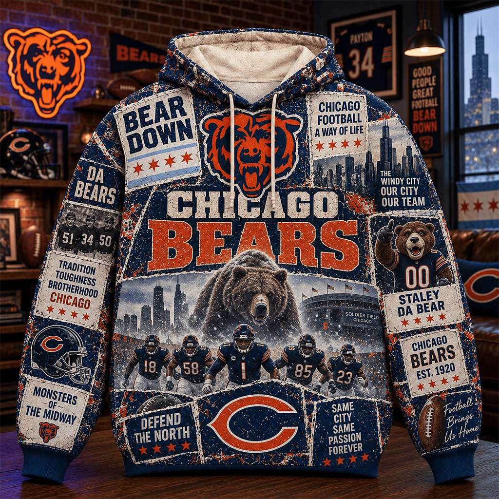 Chicago Bears Merch Chicago Football A Way Of Life Hoodie Unique Gifts For Football Fans