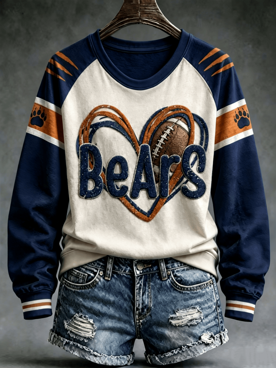 Chicago Bears Merch Chicago Football Sweatshirt Women Game Day Gear Gifts For Football Fan