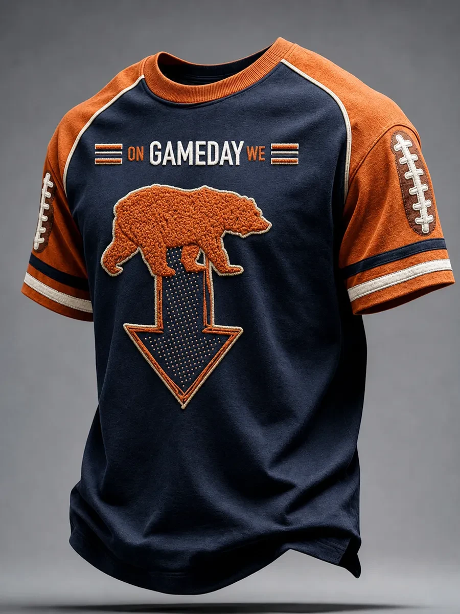 Chicago Bears Merch Chicago Football T-Shirt On Gameday We Shirt Gifts For Bears Fans