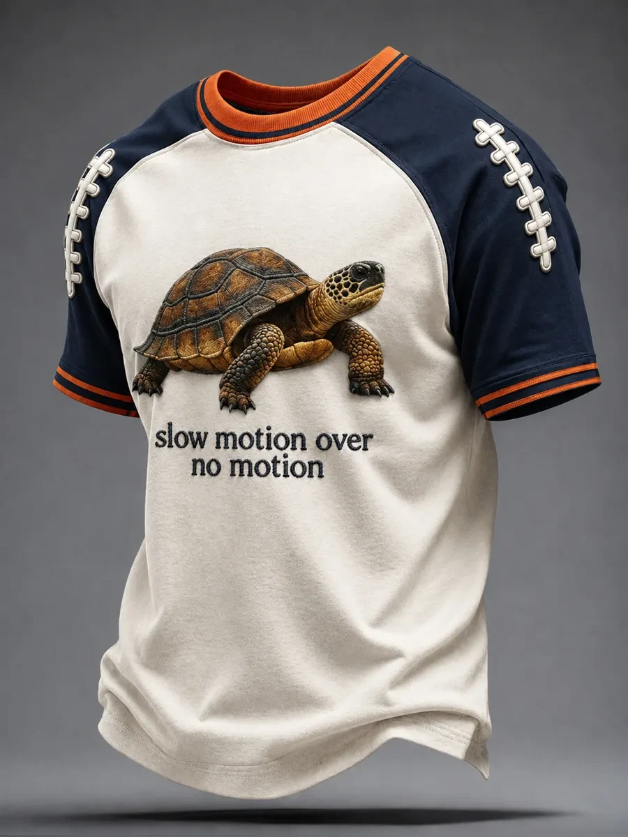 Chicago Bears Merch Chicago Football Turtle Slow Motion Over No Motion T-Shirt Gifts For Fans