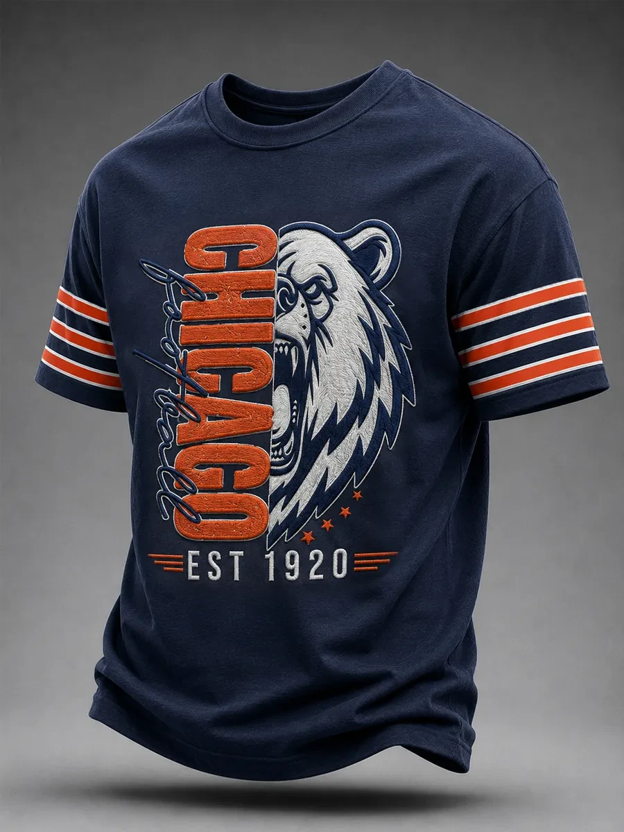 Chicago Bears Merch Est 1920 Chicago Football T-Shirt Game Day Gear Gifts For Football Fan