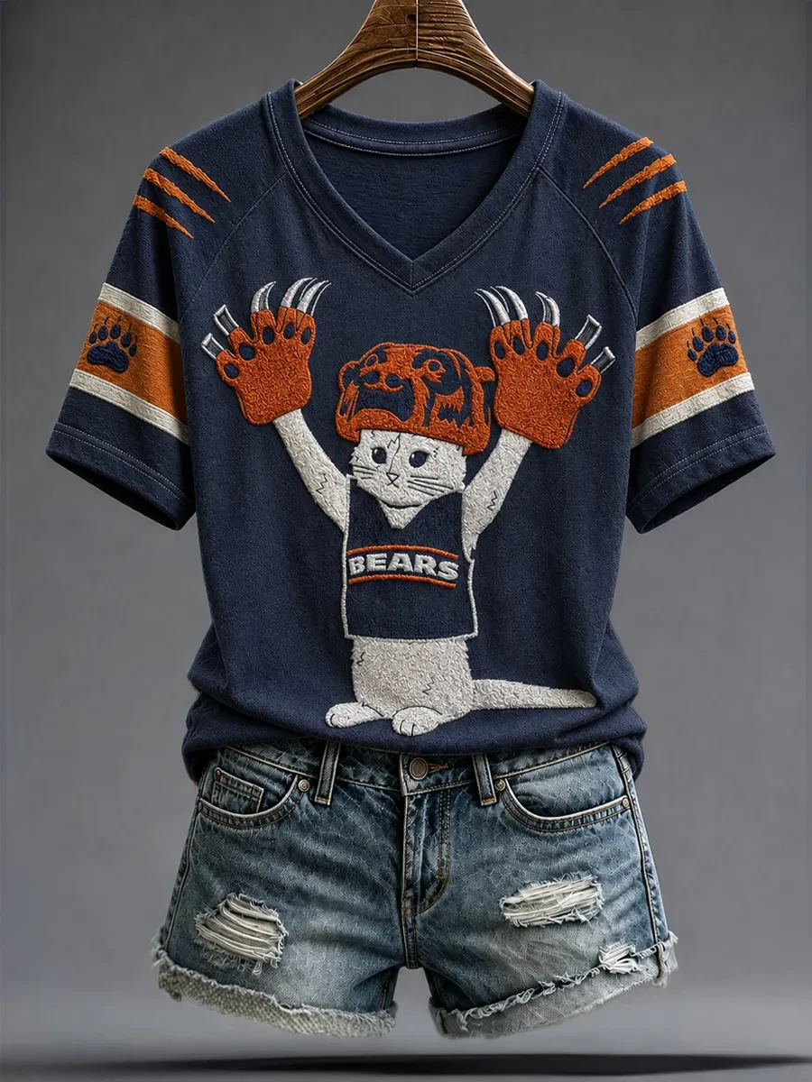 Chicago Bears Merch Game Day Chicago Football V-Neck Shirt Best Gifts For Football Fans Chicago Bears Merch Game Day Chicago Football V-Neck Shirt Best Gifts For Football Fans