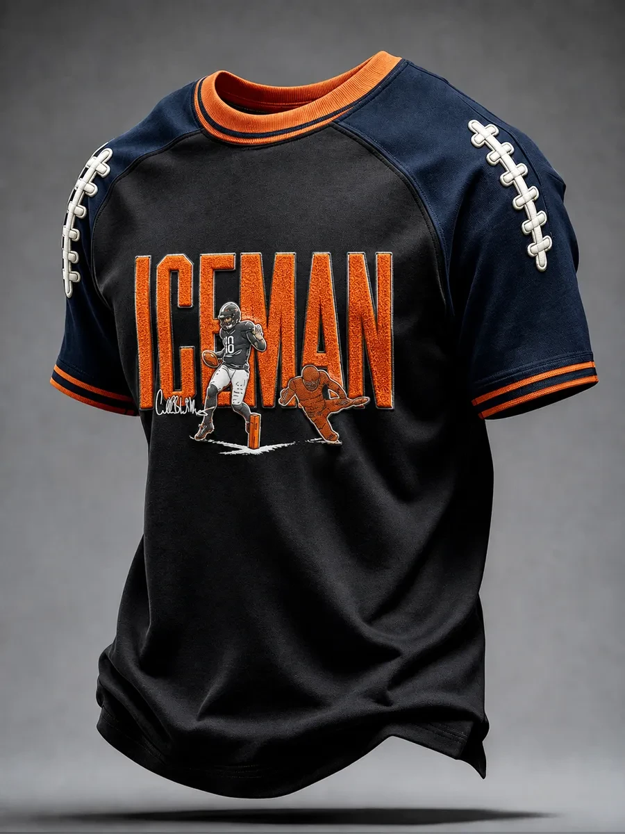 Chicago Bears Merch Iceman Chicago Football T-Shirt Football Fan Gifts For Game Day