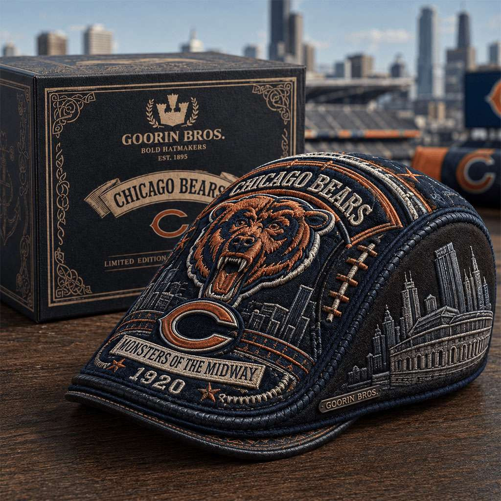 Chicago Bears Merch Monster Of The Midway Jeff Hat Present For Football Lovers Chicago Bears Merch Monster Of The Midway Jeff Hat Present For Football Lovers