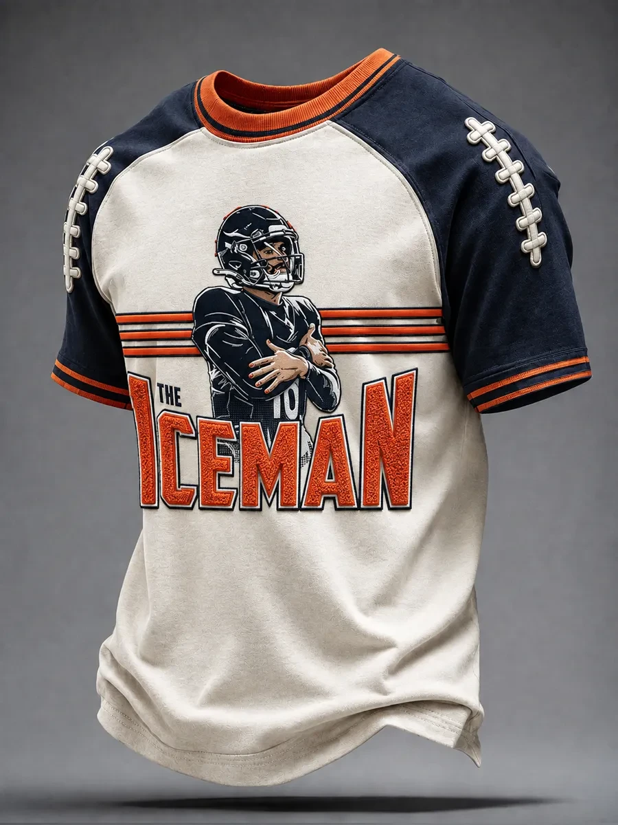 Chicago Bears Merch The Iceman Chicago Football T-Shirt Game Day Unique Gifts For Football Fans