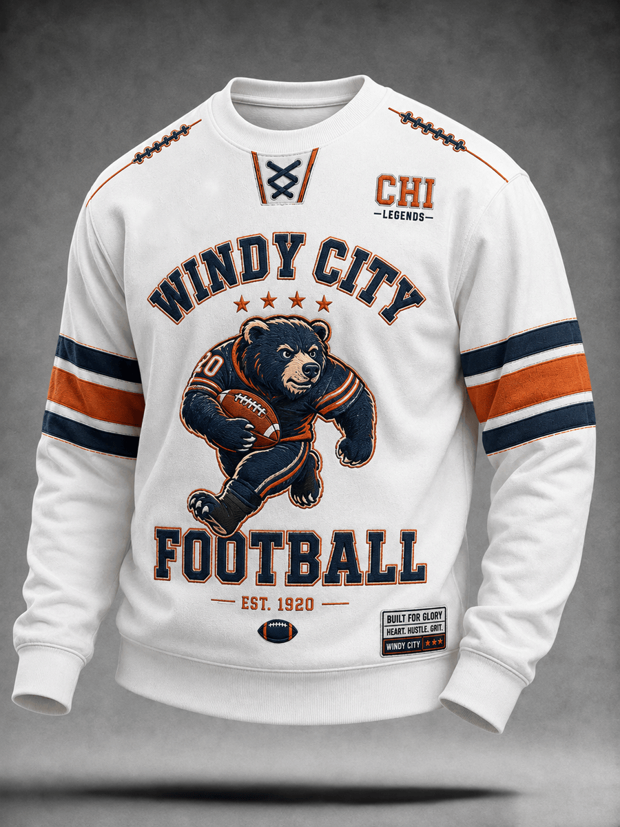 Chicago Bears Merch Windy City Chicago Football Sweatshirt Gifts For Football Fan