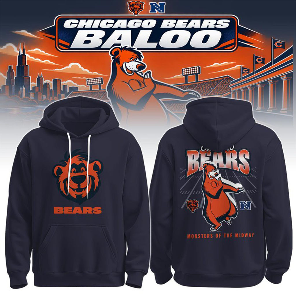 Chicago Bears X Baloo Special Hoodie Disney X NFL Collab Bears Merch Monsters Of The Midway Chicago Bears X Baloo Special Hoodie Disney X NFL Collab Bears Merch Monsters Of The Midway