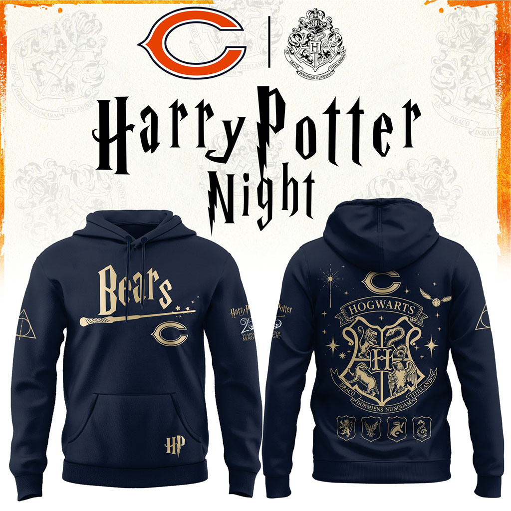 Chicago Bears x Harry Potter 25th Anniversary Hoodie 2026 Chicago Bears Merch Fans Gifts