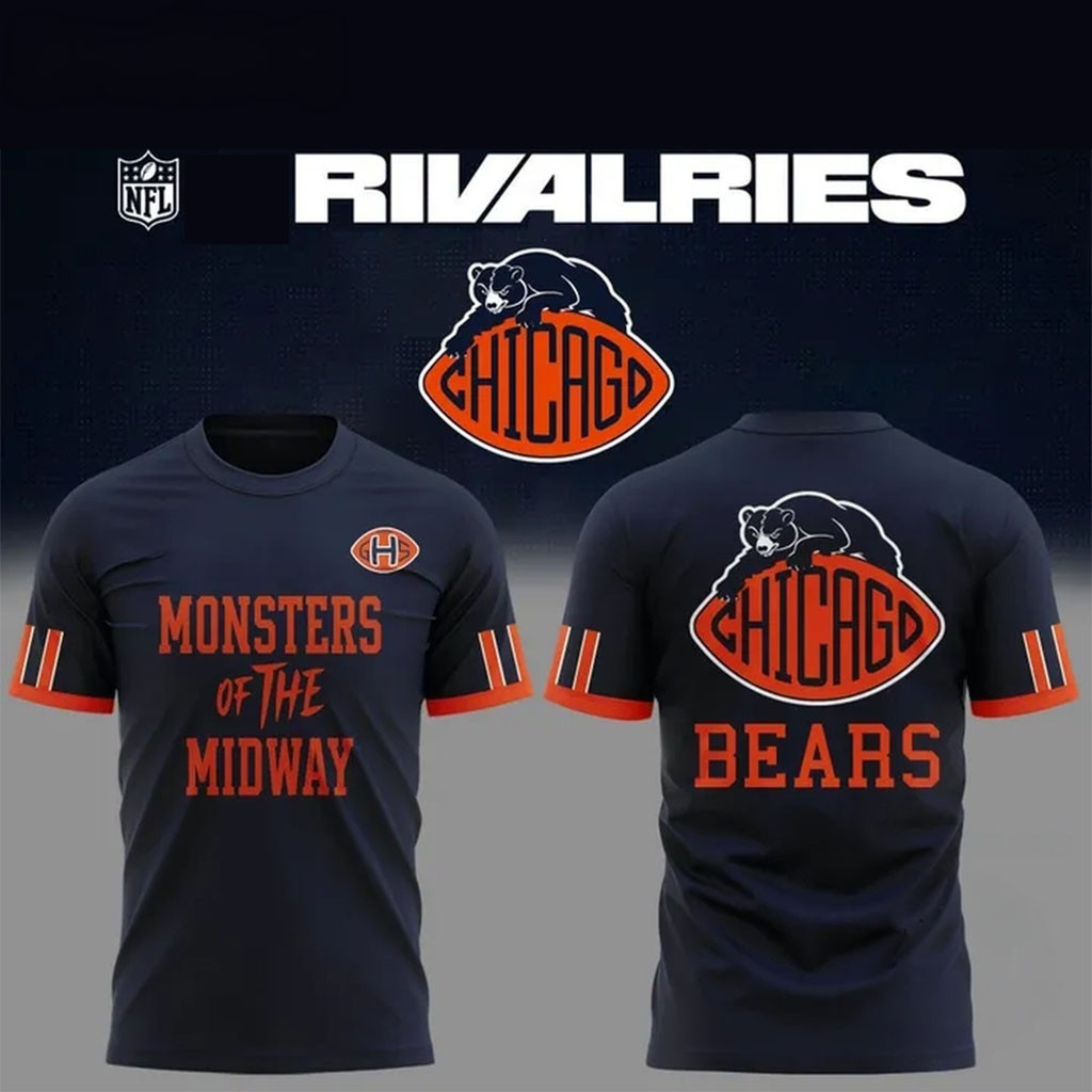 Chicago Bears x Rivalries Monsters Of The Midway 2026 T-Shirt Chicago Bears Merch Fans Gifts Chicago Bears x Rivalries Monsters Of The Midway 2026 T-Shirt Chicago Bears Merch Fans Gifts