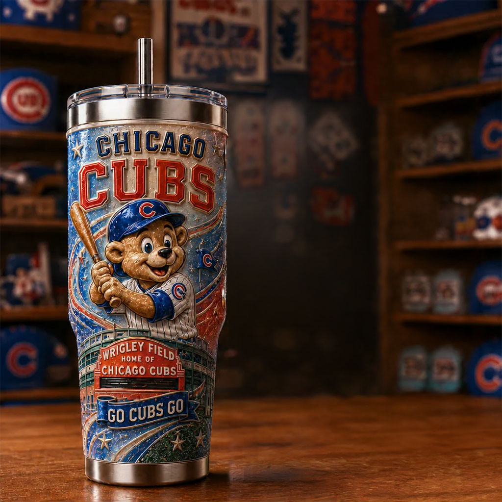 Chicago Cubs Mascot Tumbler Go Cubs Go Cup Best Gifts For Baseball Fans