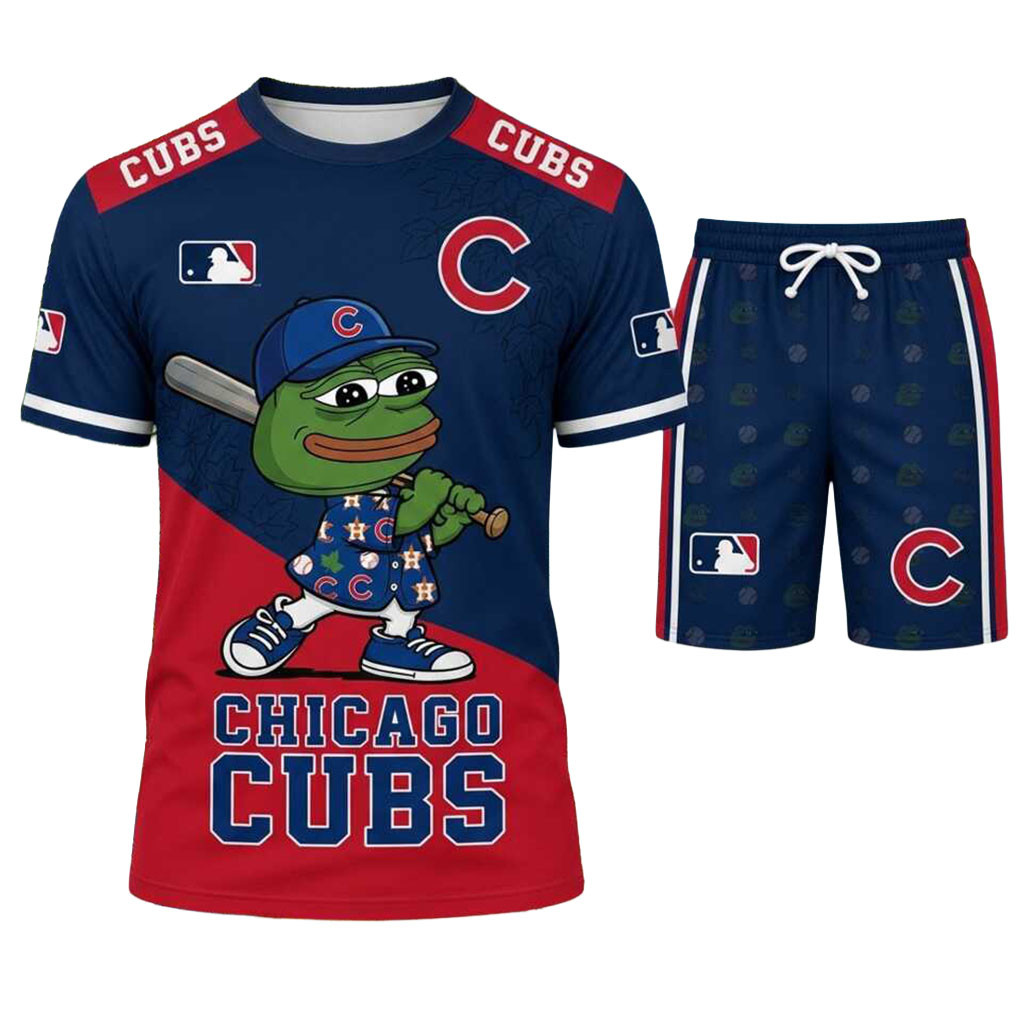 Chicago Cubs Pepe The Frog Shirt And Shorts Set Cubs Merch Cool Gifts For Baseball Lovers Chicago Cubs Pepe The Frog Shirt And Shorts Set Cubs Merch Cool Gifts For Baseball Lovers