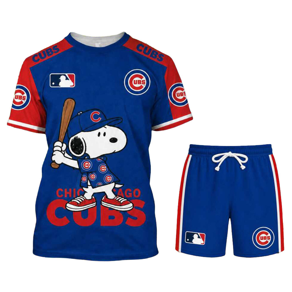 Chicago Cubs Snoopy Shirt And Shorts Chicago Cubs Merch Cool Gifts For Baseball Lovers