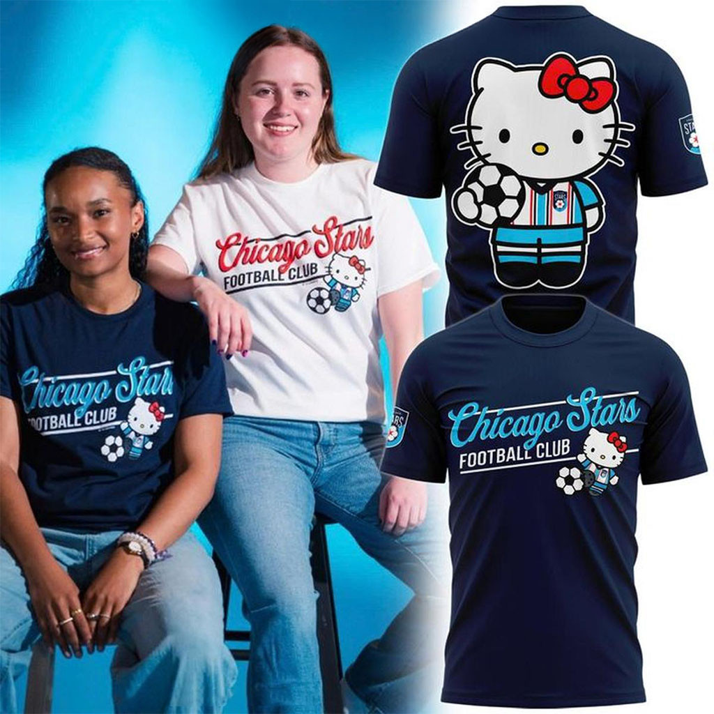 Chicago Stars FC X Hello Kitty T-Shirt Chicago Stars FC Merch Cute Gift For Football Fans