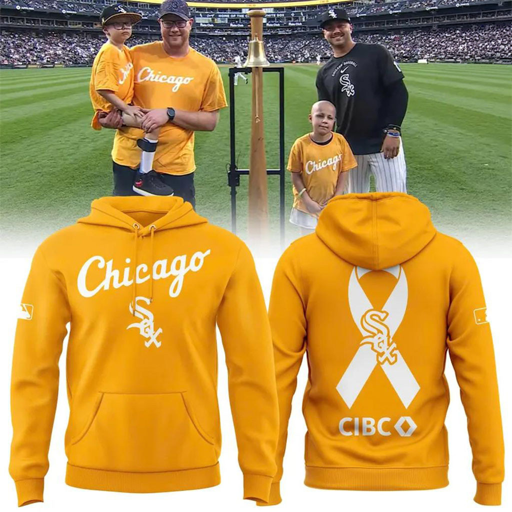 Chicago White Sox Childhood Cancer Awareness Hoodie White Sox Merch Gift For Cancer Fighters Chicago White Sox Childhood Cancer Awareness Hoodie White Sox Merch Gift For Cancer Fighters