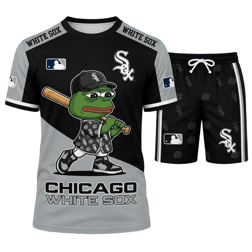 Chicago White Sox Pepe The Frog Shirt And Shorts Set White Sox Merch Baseball Lover Gifts