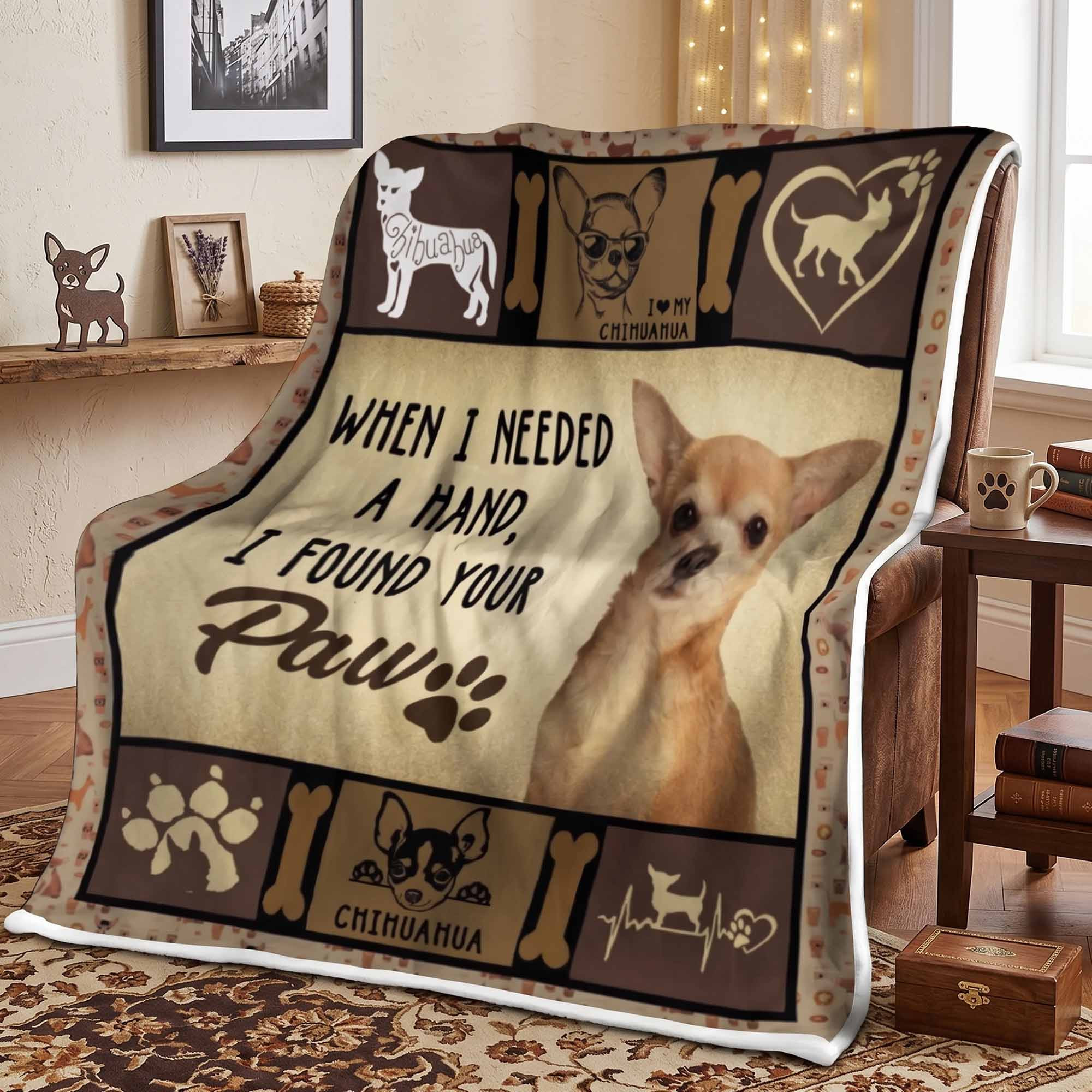 Chihuahua Paw Blanket