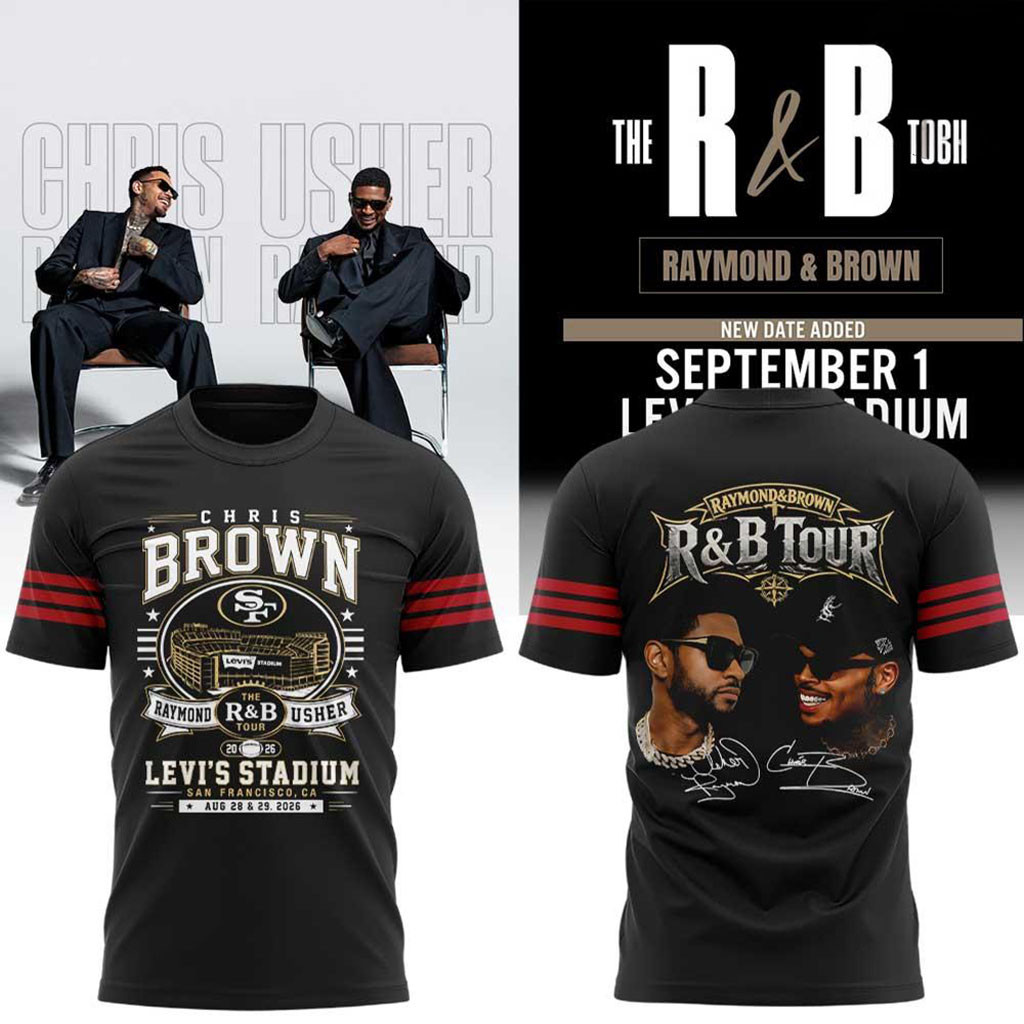 Chris Brown & Usher Merch The R&B Tour 2026 Levi's Stadium Shirt Signed Present For Music Fans