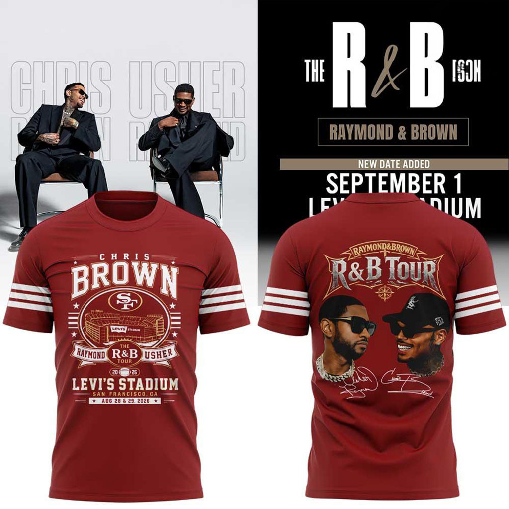 Chris Brown & Usher Merch The R&B Tour 2026 Levi's Stadium T-Shirt Cool Gifts For Music Lovers