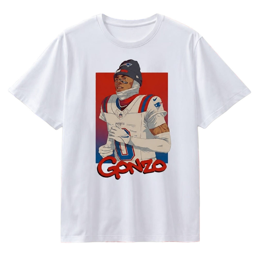 Christian Gonzalez New England Patriots Gonzo T-Shirt NE Patriots Merch Football Fan Gift Ideas Christian Gonzalez New England Patriots Gonzo T-Shirt NE Patriots Merch Football Fan Gift Ideas