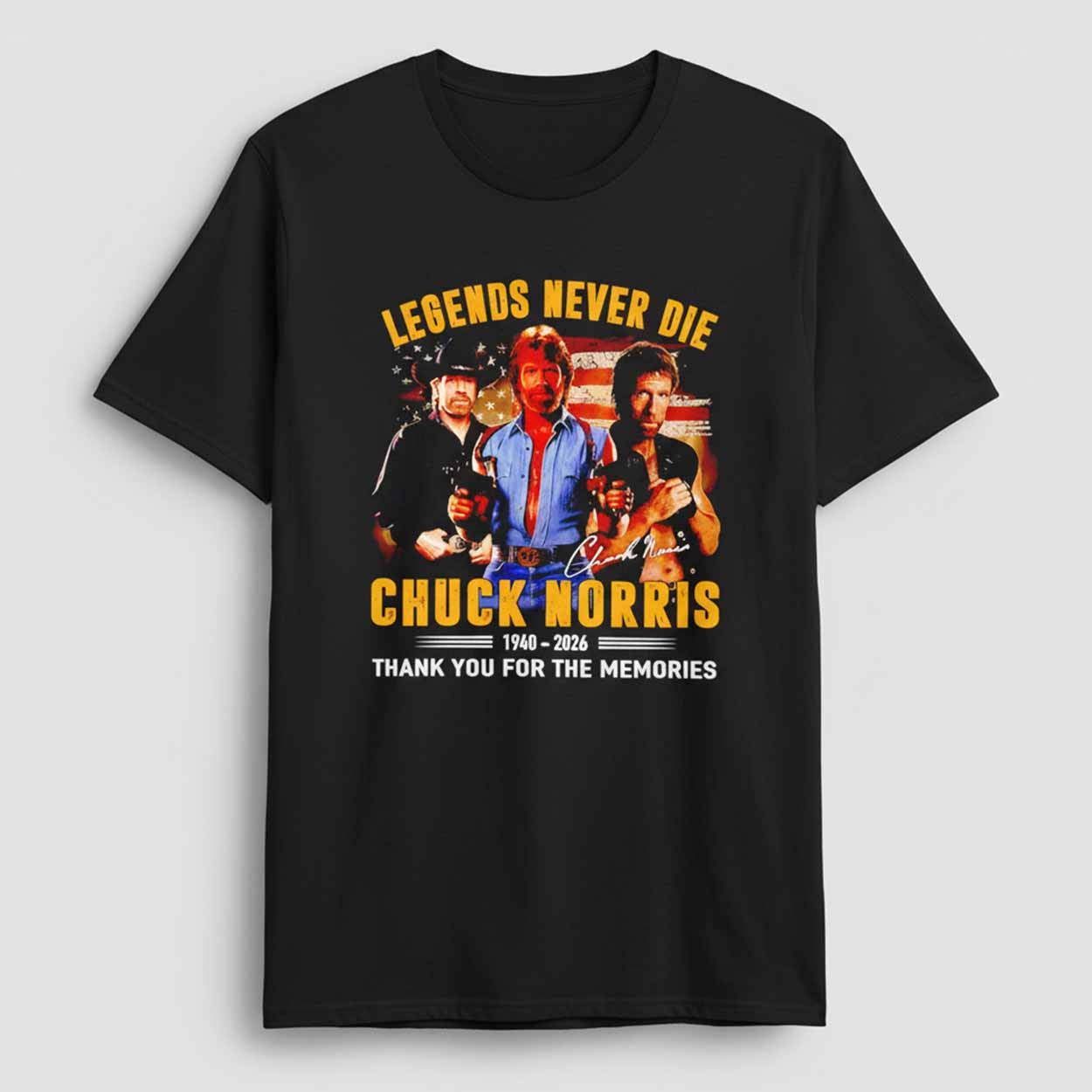 Chucks Norris 1940-2026 Thank You For The Memories Shirt