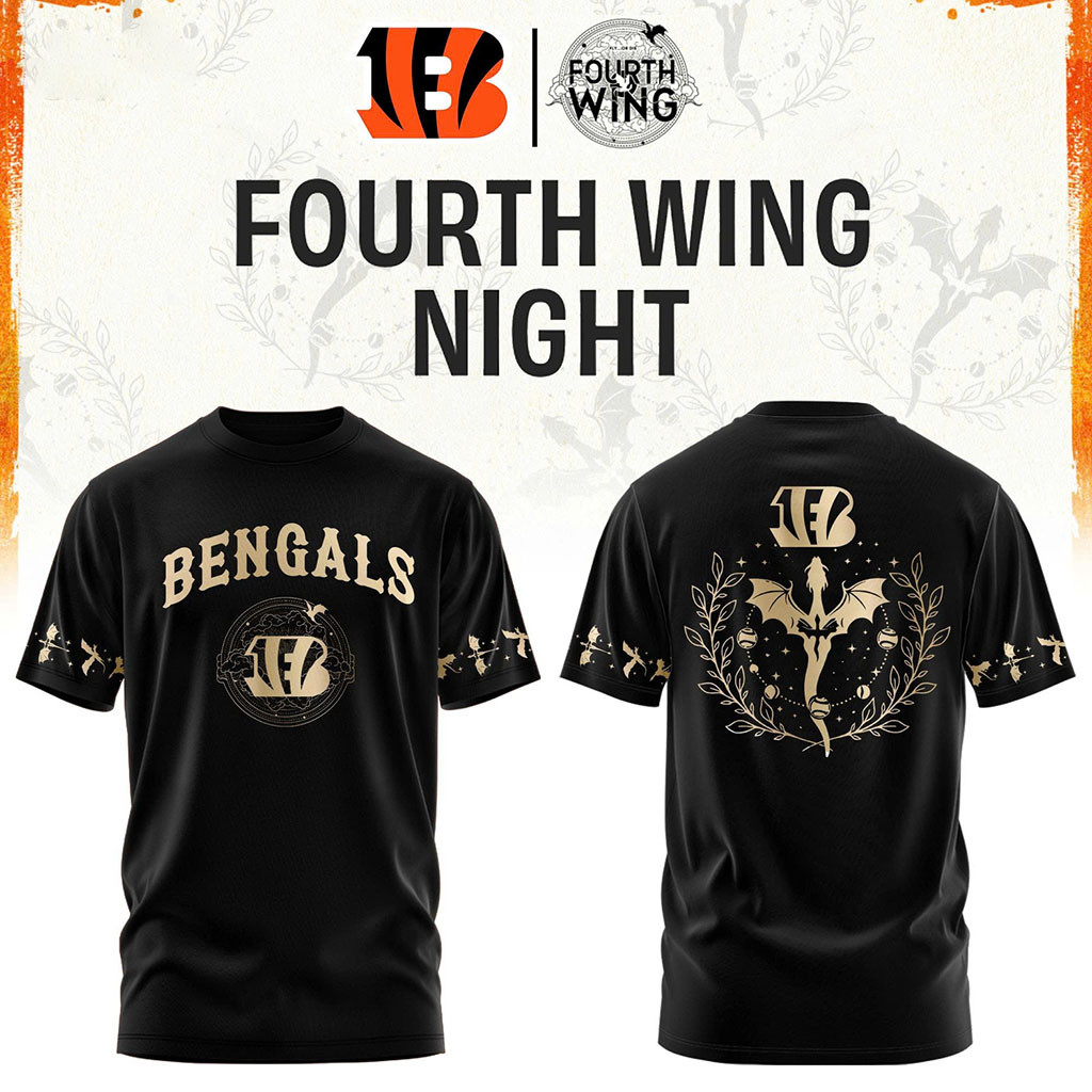 Cincinnati Bengals Dragon Wing Fantasy Night 2026 T-Shirt Cincinnati Football Merch Black