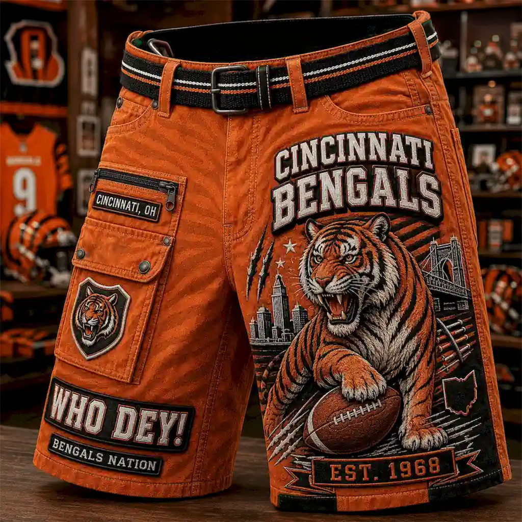 Cincinnati Bengals Who Dey Shorts Cincinnati Bengals Merch Best Presents For Football Fans