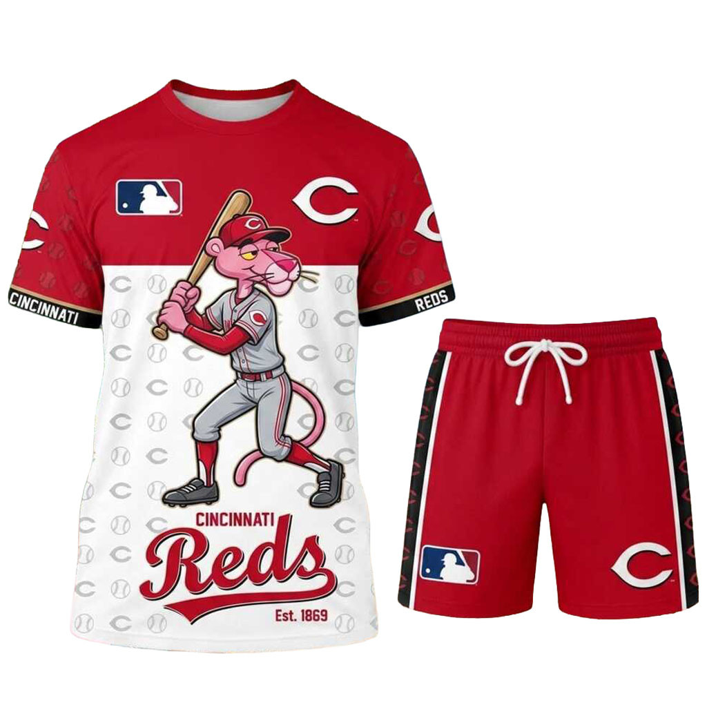 Cincinnati Reds Pink Panther Shirt And Shorts Cincinnati Reds Merch Present For Baseball Fans Cincinnati Reds Pink Panther Shirt And Shorts Cincinnati Reds Merch Present For Baseball Fans