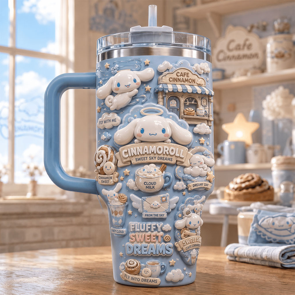 Cinnamoroll Sweet Sky Dreams Tumbler Fluffy Sweet Dreams Travel Cup Cute Gift For Her Cinnamoroll Sweet Sky Dreams Tumbler Fluffy Sweet Dreams Travel Cup Cute Gift For Her