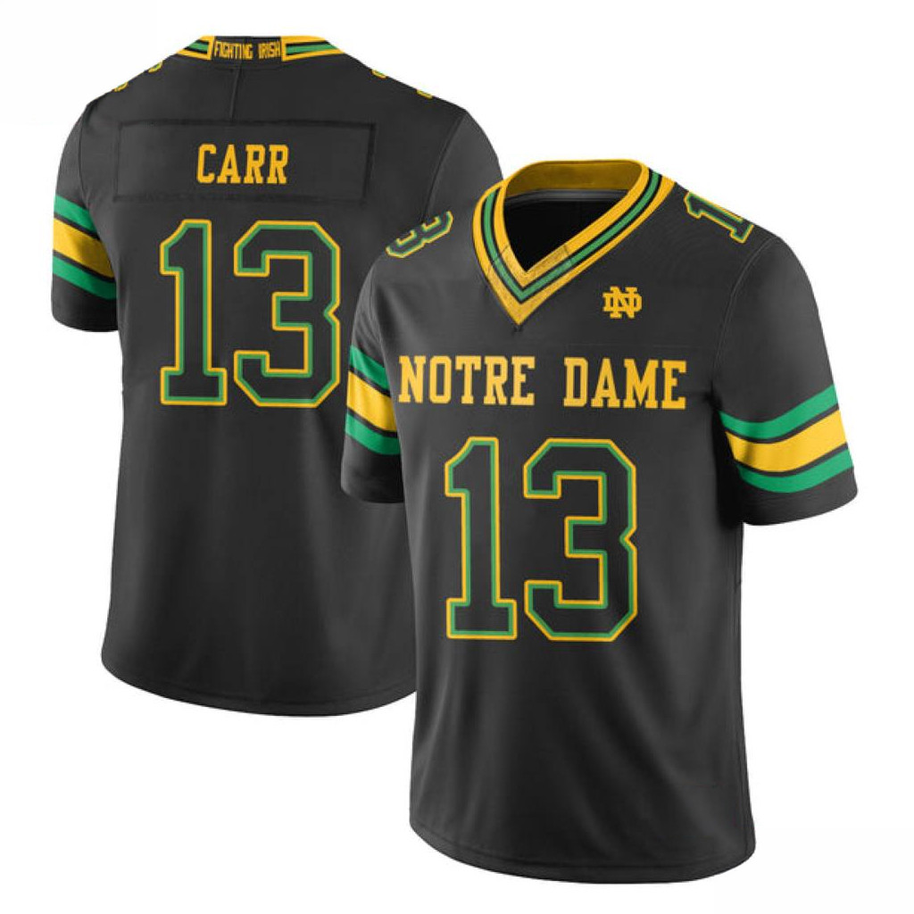 CJ Carr Jersey Shirt #13 Notre Dame Fighting Irish Merch College Football Fan Apparel Black CJ Carr Jersey Shirt #13 Notre Dame Fighting Irish Merch College Football Fan Apparel Black