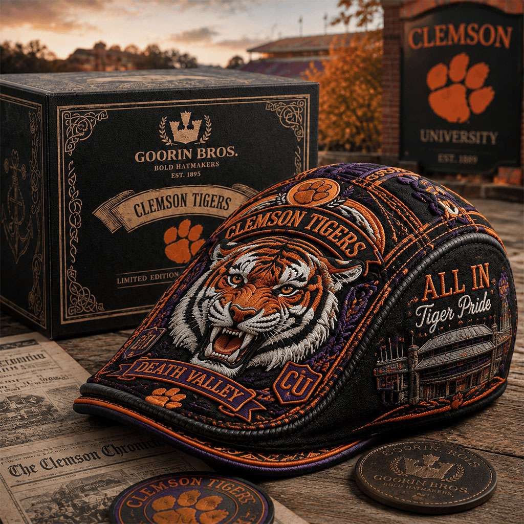 Clemson Tigers Death Valley Jeff Hat All In Tiger Pride Cap Clemson Tigers Merch Fan Gifts