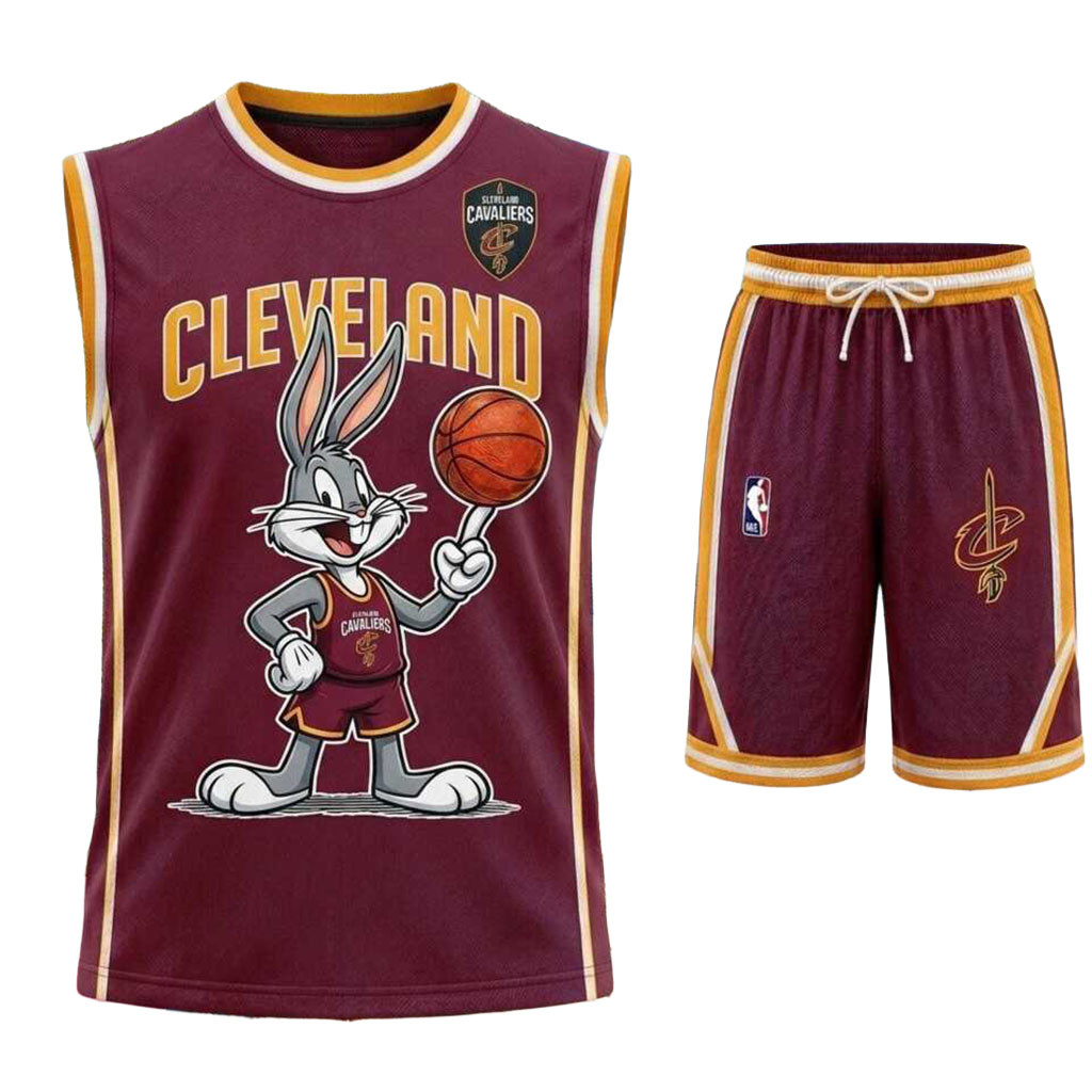 Cleveland Basketball Bugs Bunny Tank Top And Shorts Set Cleveland Cavaliers Merch Fan Apparel Cleveland Basketball Bugs Bunny Tank Top And Shorts Set Cleveland Cavaliers Merch Fan Apparel