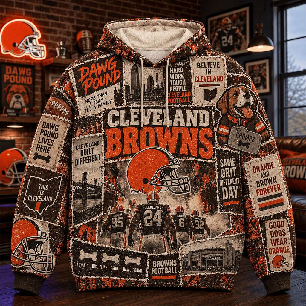 Cleveland Browns Believe In Cleveland Hoodie Dawg Pound Hoodie Cleveland Football Merch Gifts
