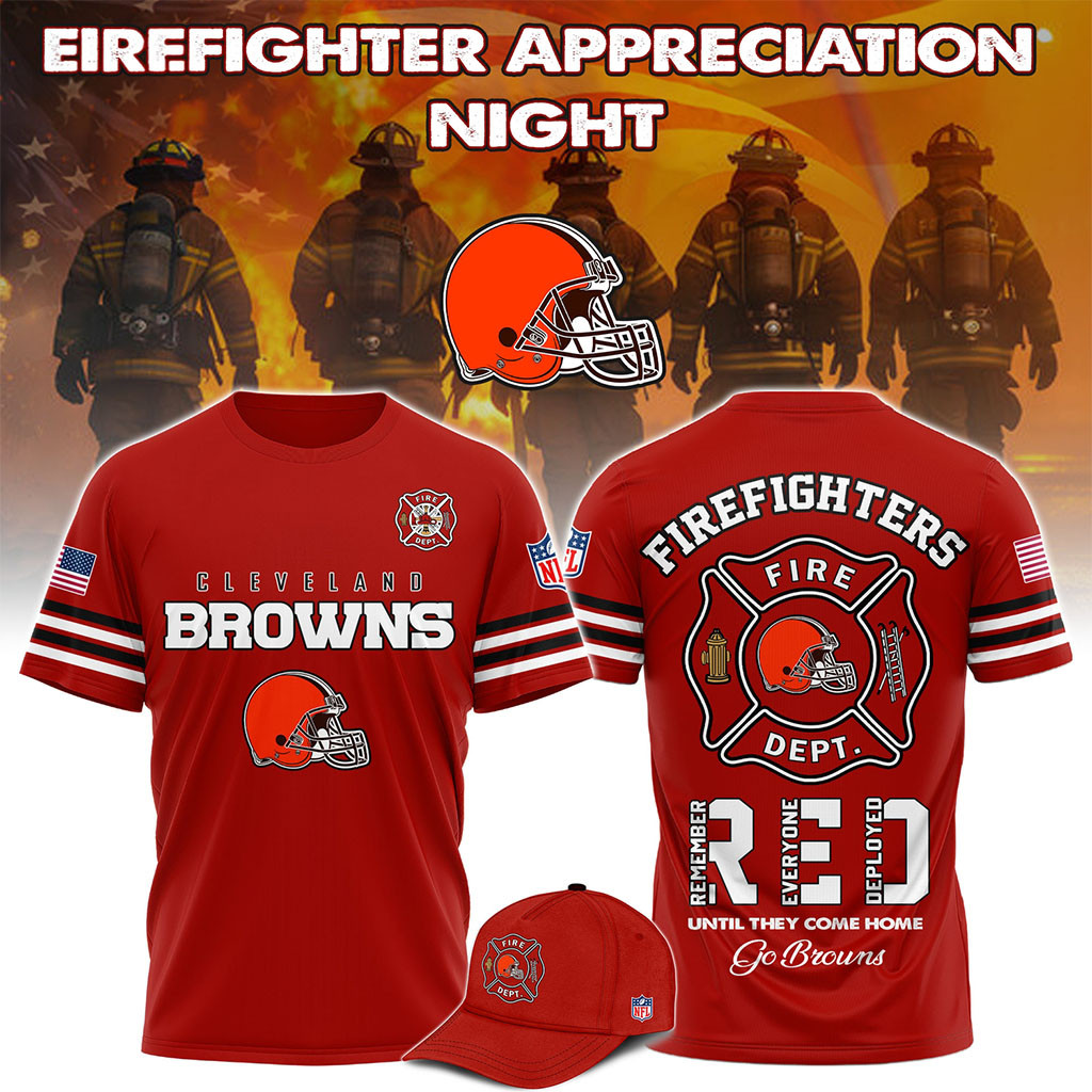 Cleveland Browns Firefighter Appreciation Night 2026 T-Shirt Cleveland Browns Merch Fan Apparel Cleveland Browns Firefighter Appreciation Night 2026 T-Shirt Cleveland Browns Merch Fan Apparel