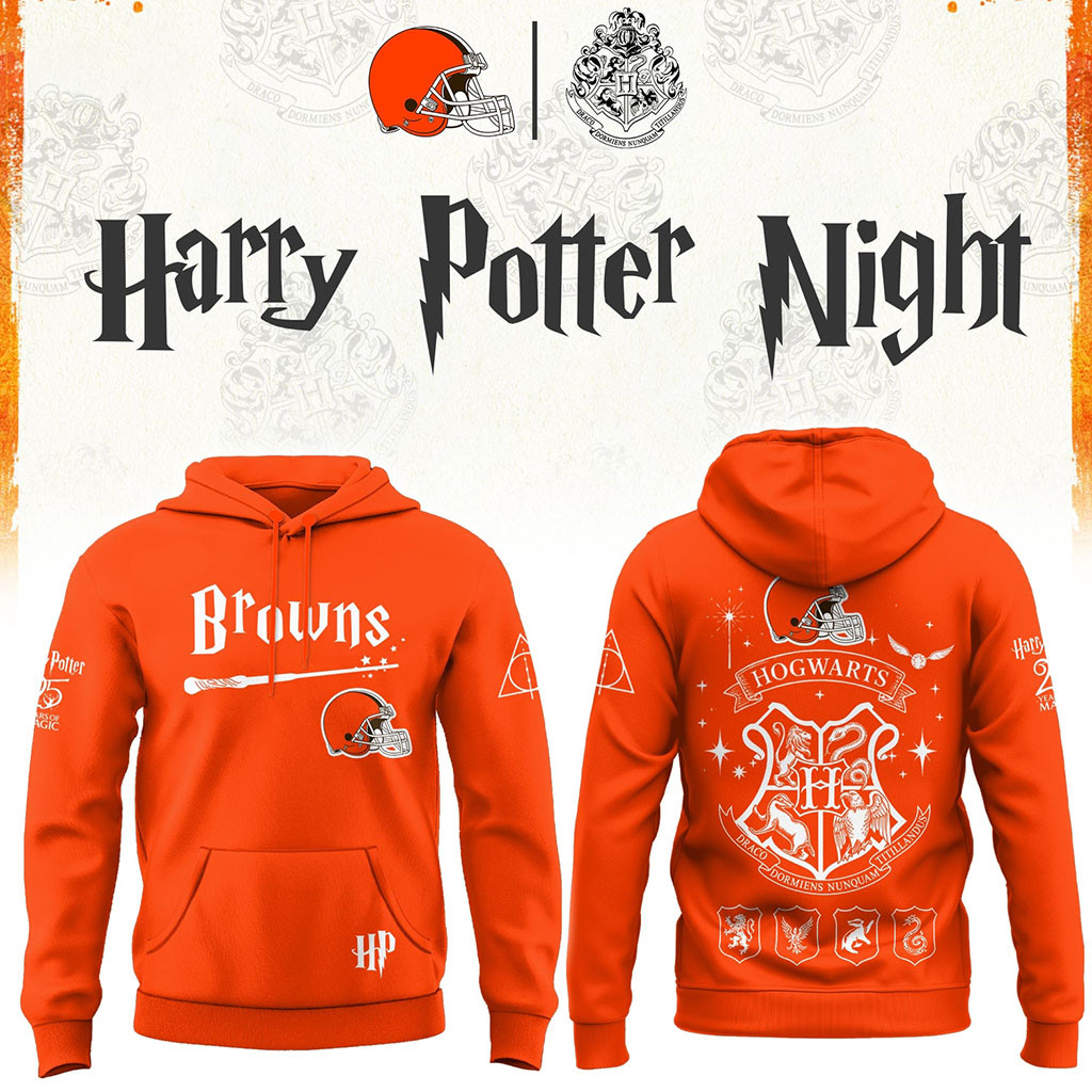 Cleveland Browns Football Harry Potter 25th Anniversary Hoodie 2026 Browns Merch Fan Gift