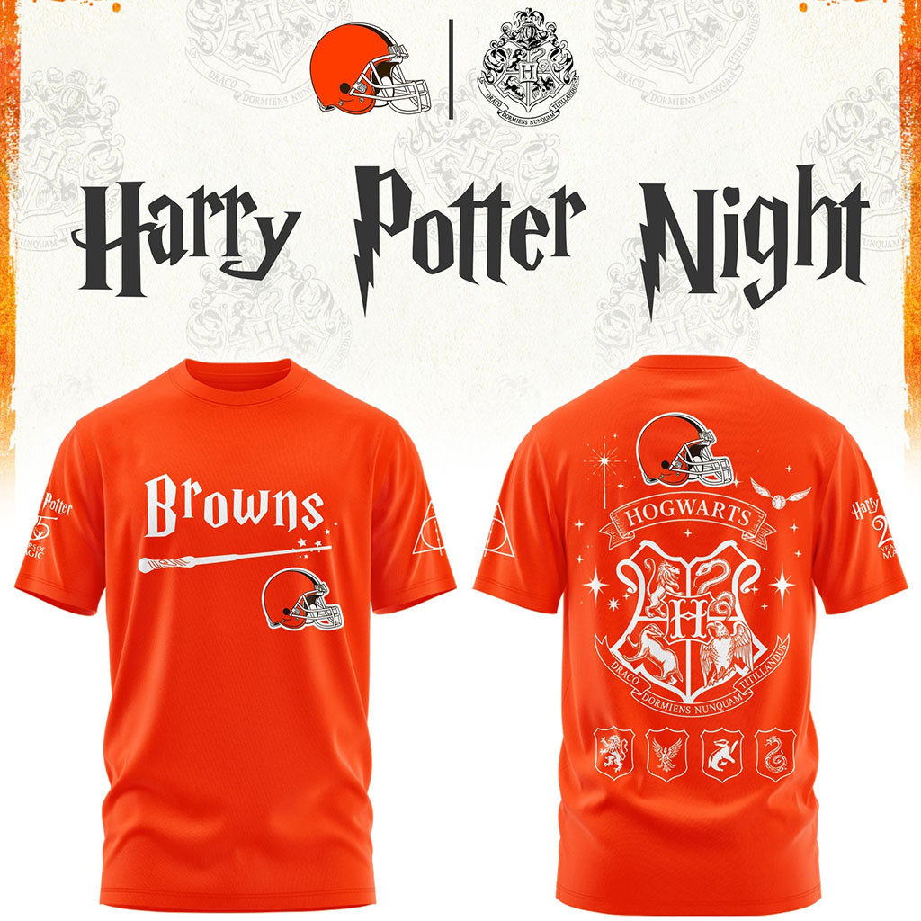 Cleveland Browns Football Harry Potter 25th Anniversary Shirt Browns Merch Gifts For Fan