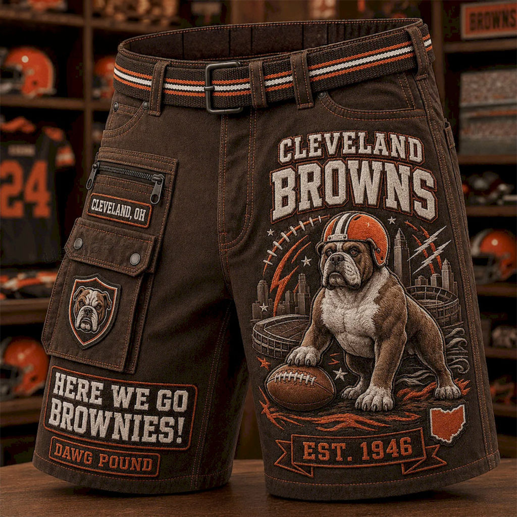 Cleveland Browns Merch Here We Go Brownies Dawg Pound Shirts Gift For Football Lovers