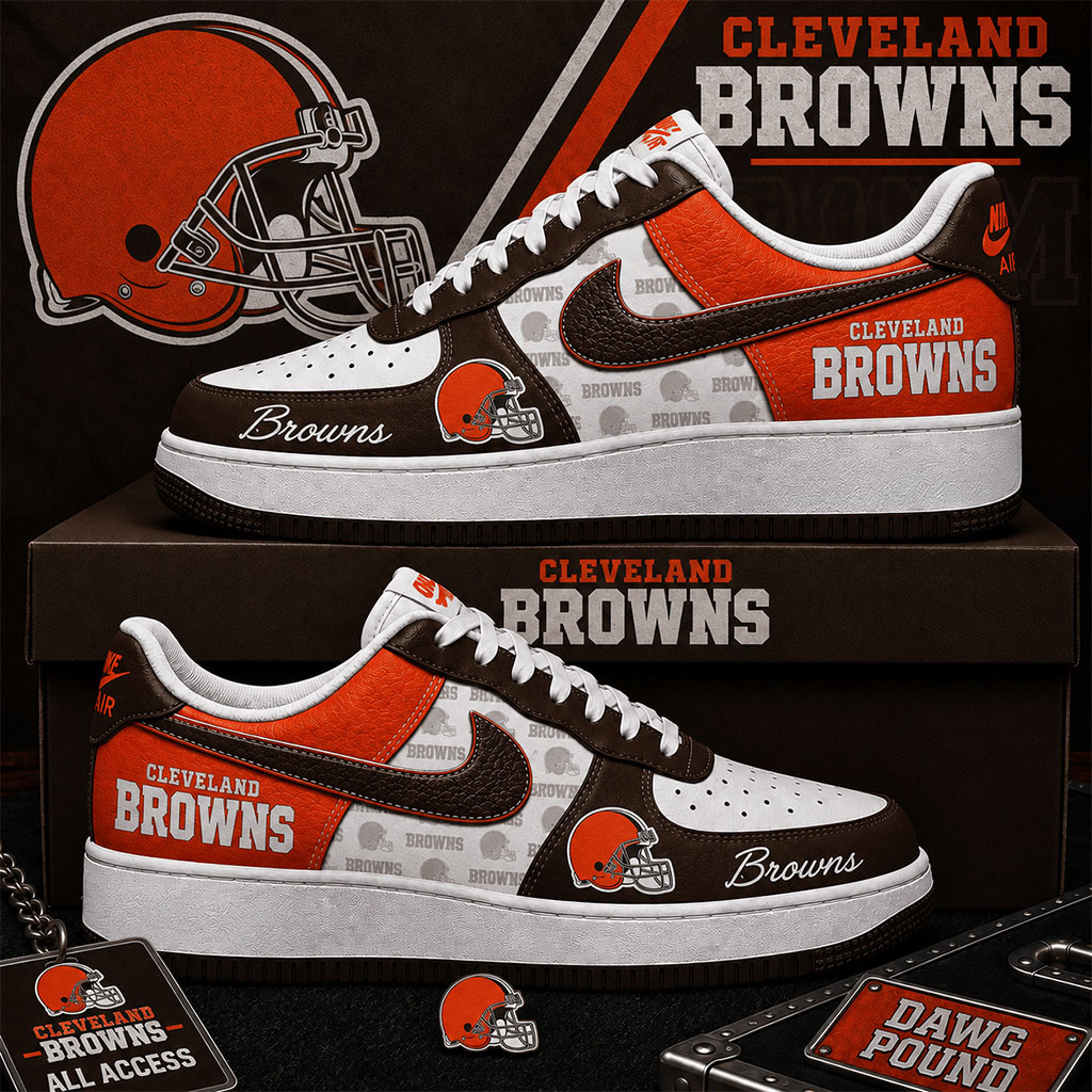 Cleveland Browns Sneakers Dawg Pound Shoes Cleveland Browns Merch Football Related Gift Ideas Cleveland Browns Sneakers Dawg Pound Shoes Cleveland Browns Merch Football Related Gift Ideas