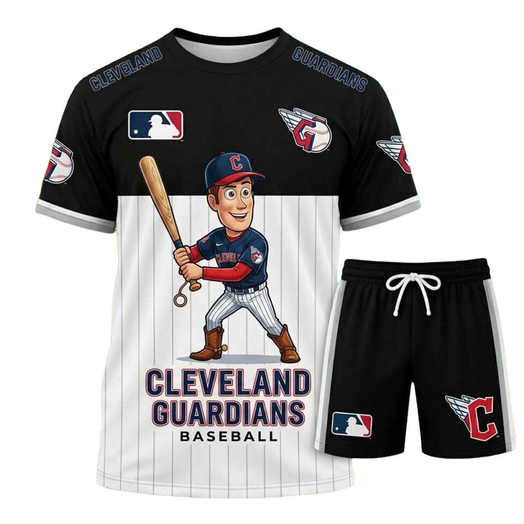Cleveland Guardians Baseball Woody Character Shirt And Shorts Guardians Merch Baseball Fan Gear