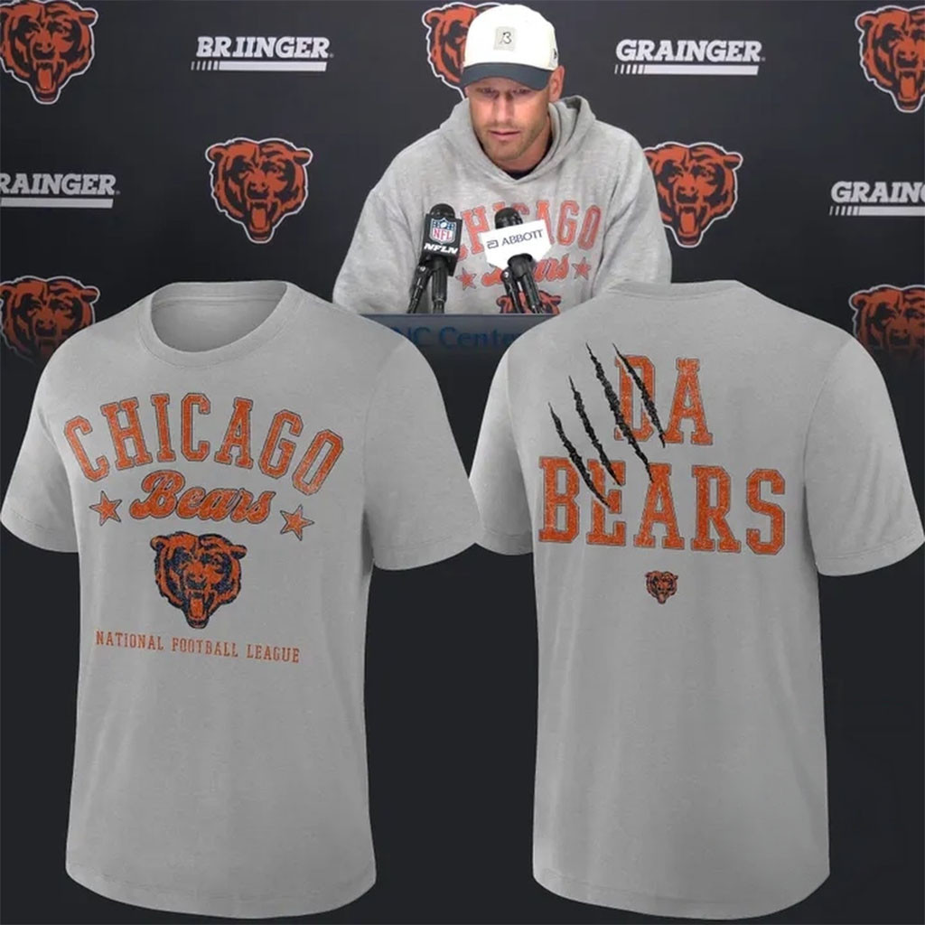 Coach Johnson Chicago Bears 2026 T-Shirt Da Bears Shirt Chicago Bears Merch Football Fan Gifts