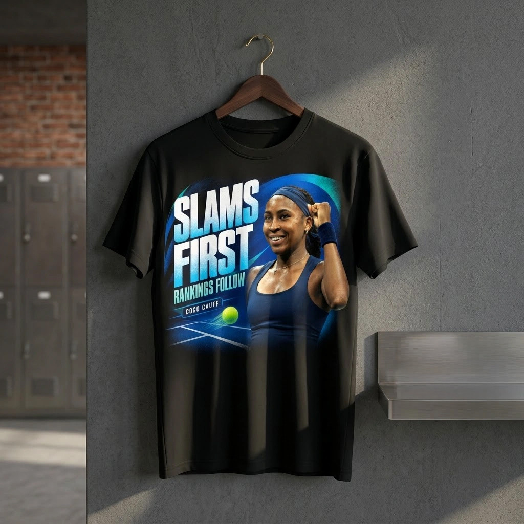 Coco Gauff Merch 2026 Coco Gauff Slams First Rankings Follow Graphic T-Shirt Tennis Fan Gifts