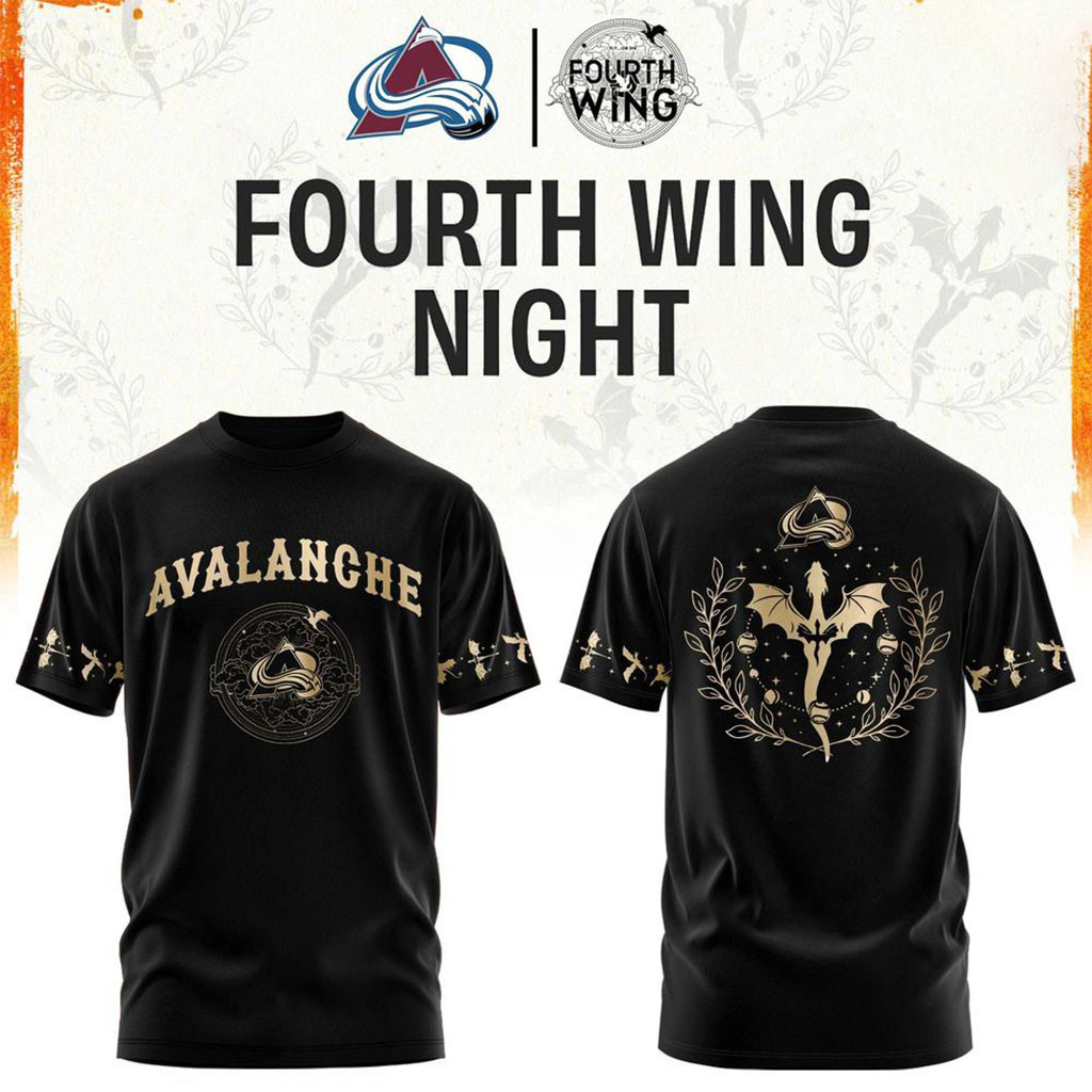 Colorado Avalanche x Fourth Wing Night T-Shirt Colorado Avalanche Merch Gifts For Hockey Fan Colorado Avalanche x Fourth Wing Night T-Shirt Colorado Avalanche Merch Gifts For Hockey Fan