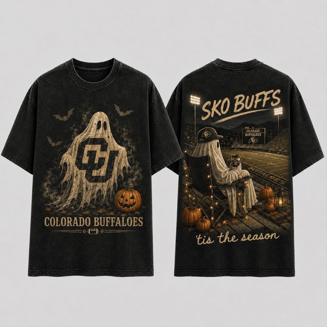 Colorado Buffaloes Halloween Ghost T-Shirt Tis The Season Tee Colorado Buffaloes Merch Fan Gift Colorado Buffaloes Halloween Ghost T-Shirt Tis The Season Tee Colorado Buffaloes Merch Fan Gift