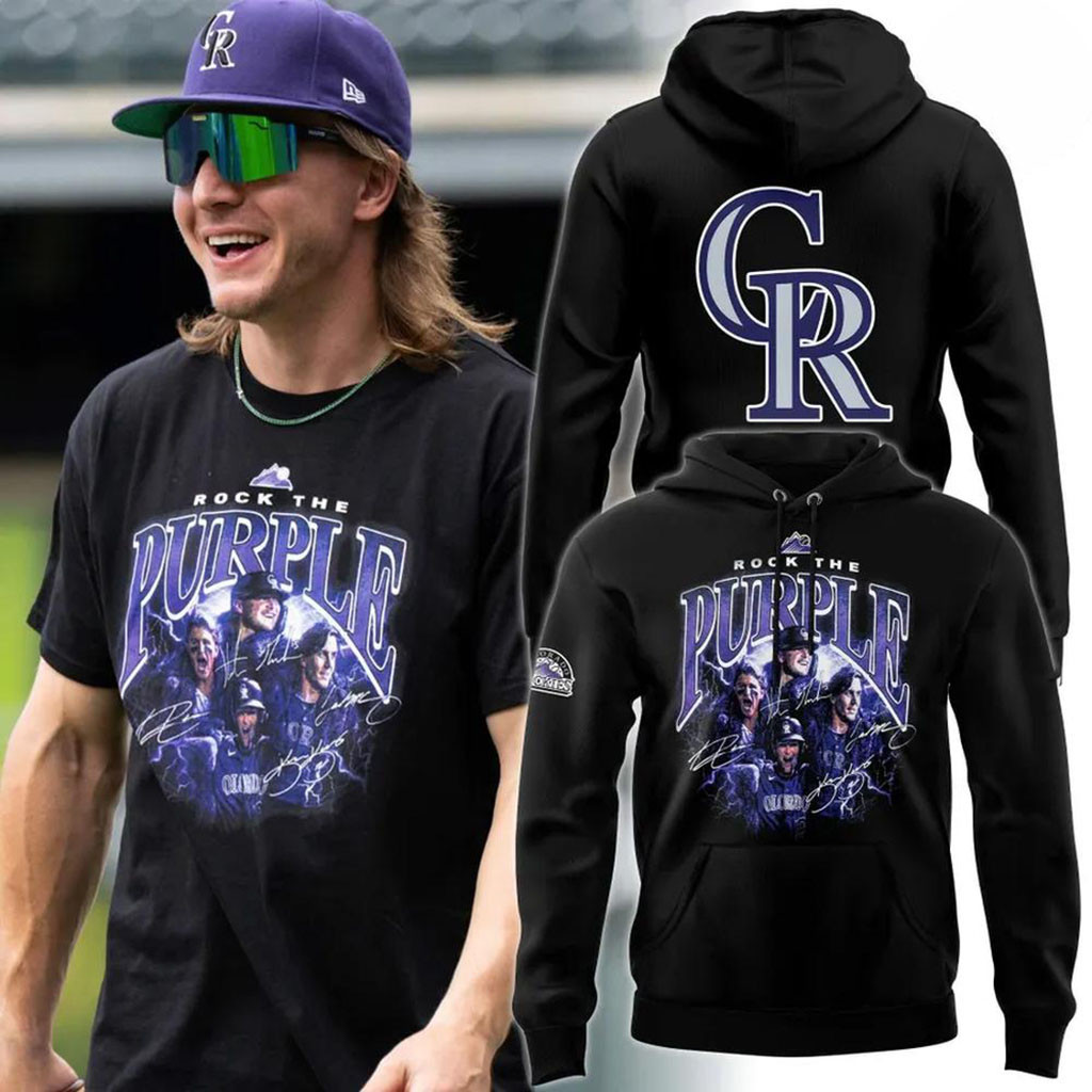 Colorado Rockies Rock The Purple Signatures Hoodie Colorado Rockies Merch Baseball Fan Gifts Colorado Rockies Rock The Purple Signatures Hoodie Colorado Rockies Merch Baseball Fan Gifts