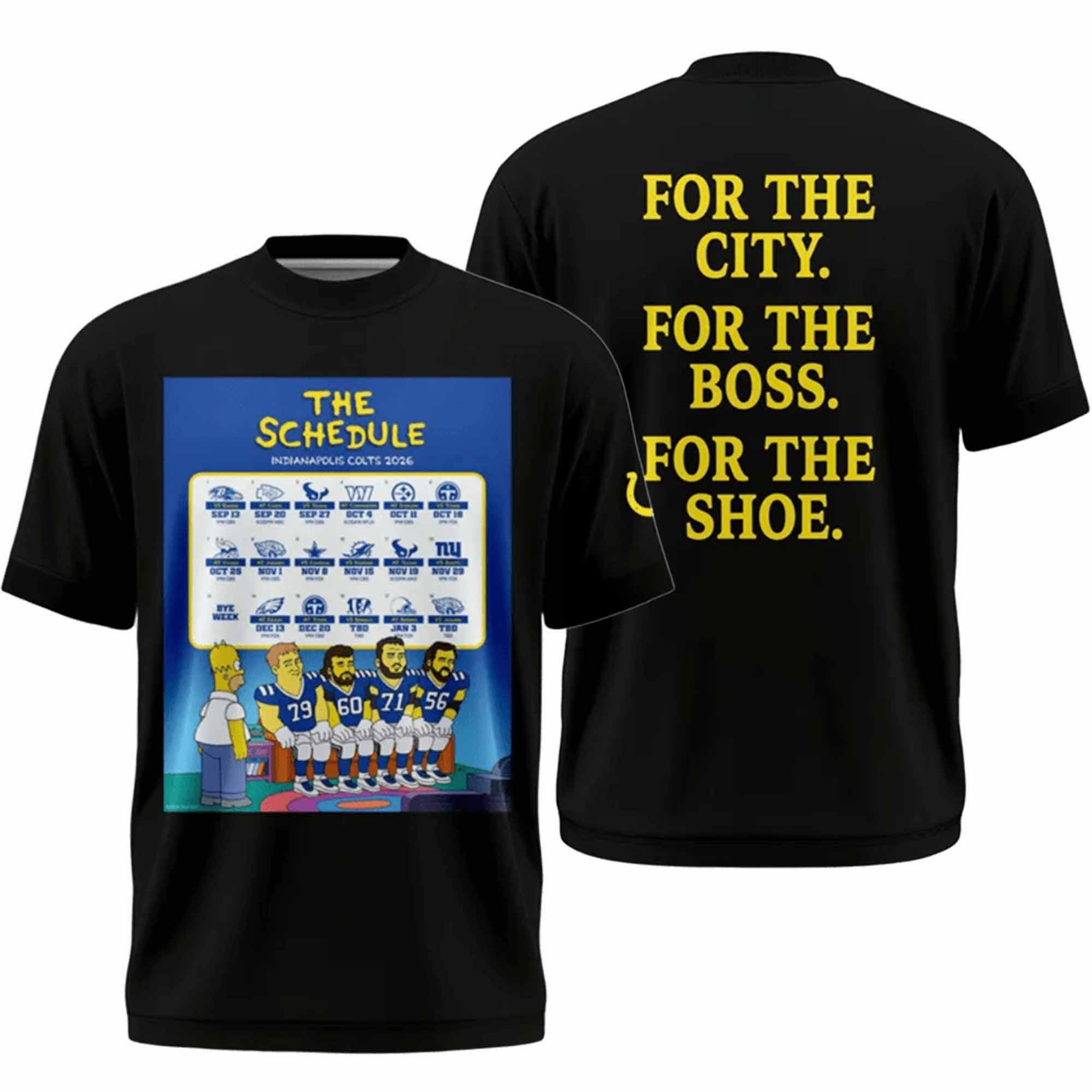 Colts 2026 Schedule x Simpsons Shirt