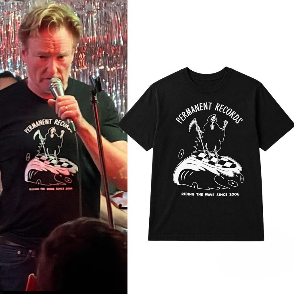 Conan O'Brien Permanent Records Grim Reaper Surfing Shirt Conan O'Brien Merch Brothers Gifts Conan O'Brien Permanent Records Grim Reaper Surfing Shirt Conan O'Brien Merch Brothers Gifts