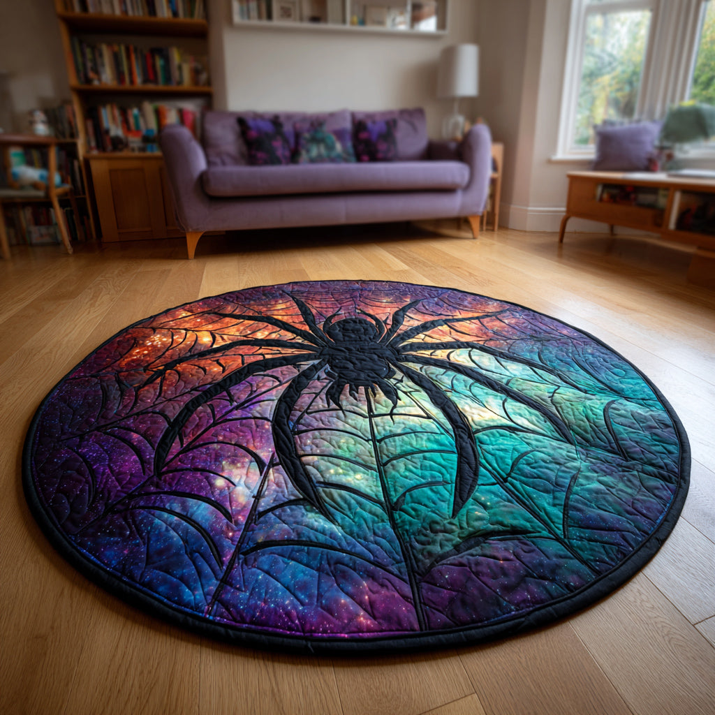 Cosmic Spider Quilted Round Mat Living Decor Ideas Best Halloween Presents