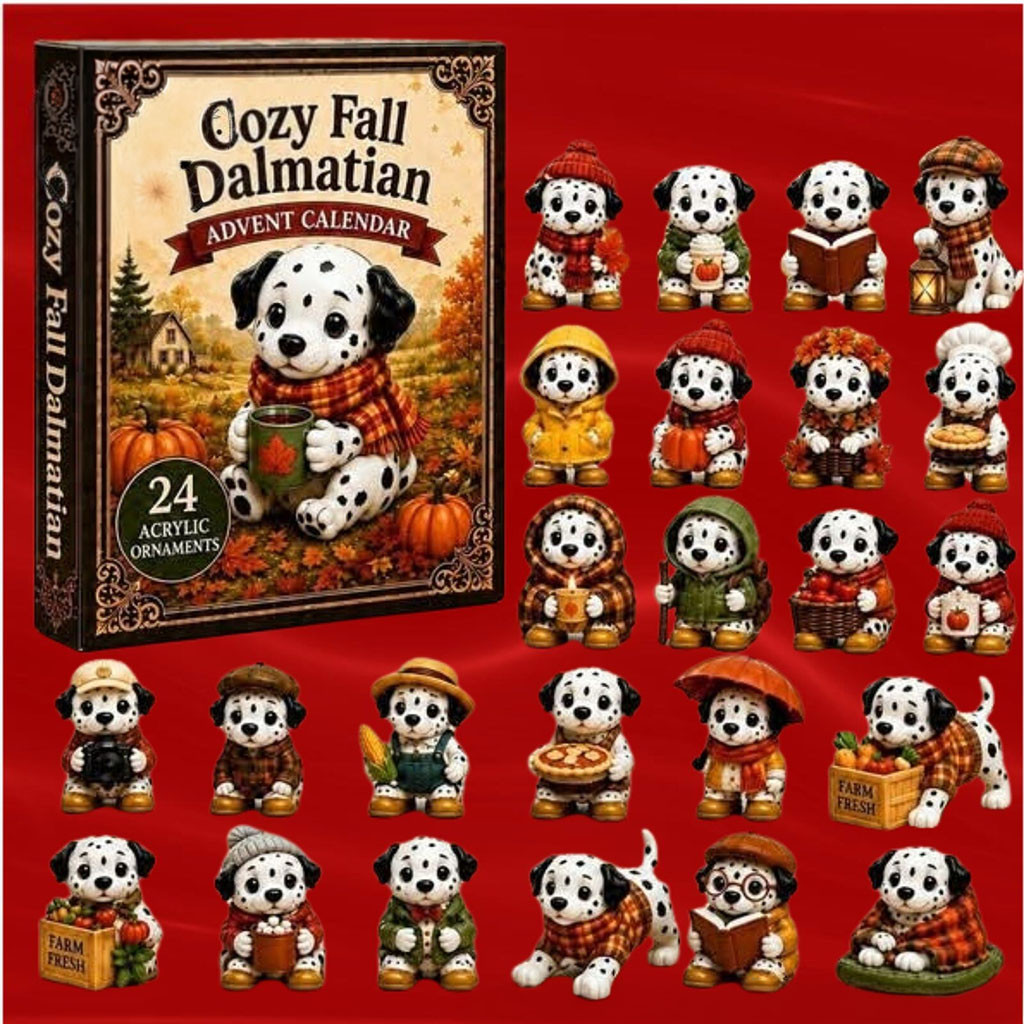 Cozy Fall Dalmatian Advent Calendar 24 Acrylic Christmas Ornaments Gifts For Dog Lovers Cozy Fall Dalmatian Advent Calendar 24 Acrylic Christmas Ornaments Gifts For Dog Lovers