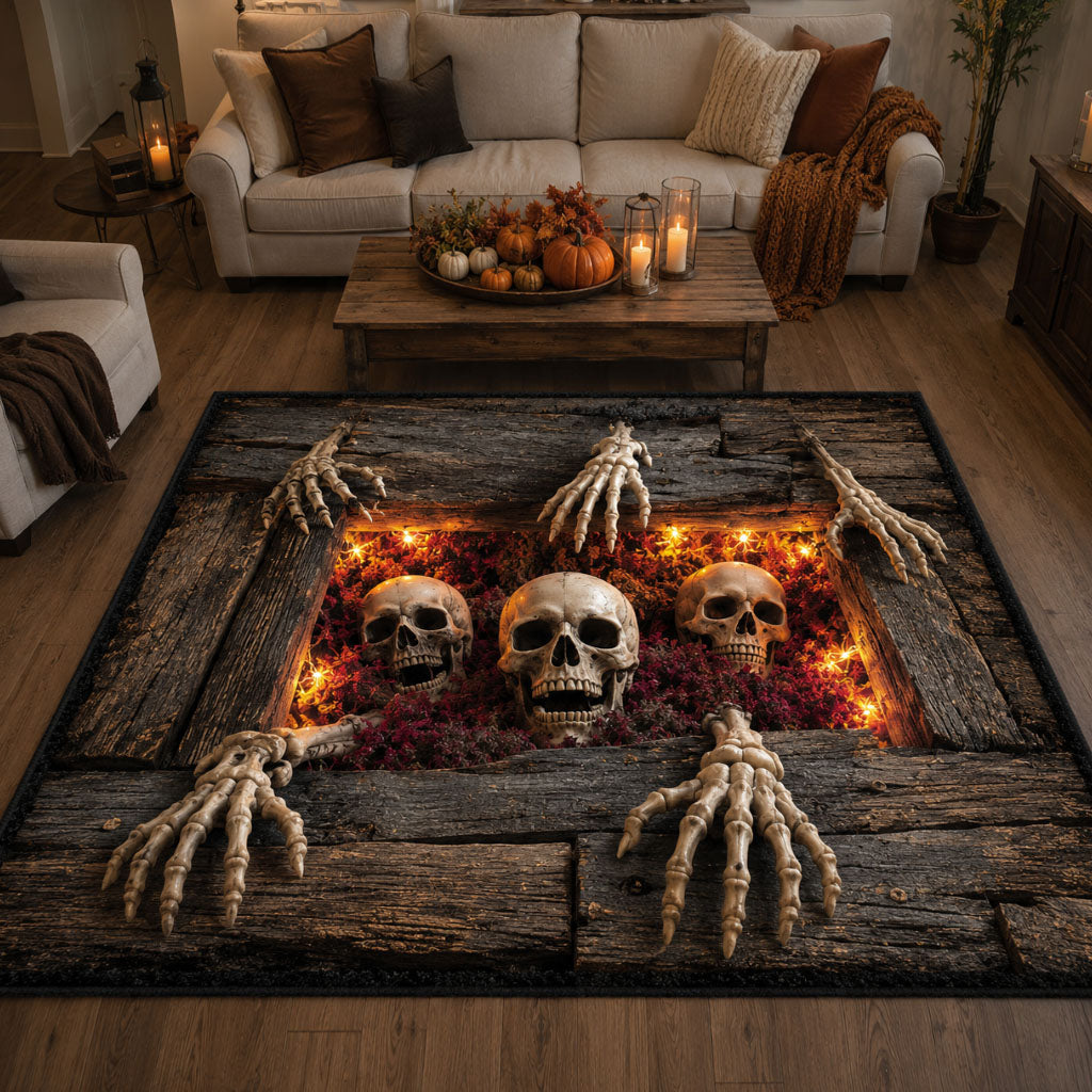 Crawling Nightmare Area Rug Creepy Home Decor Gifts For Halloween Lovers Crawling Nightmare Area Rug Creepy Home Decor Gifts For Halloween Lovers