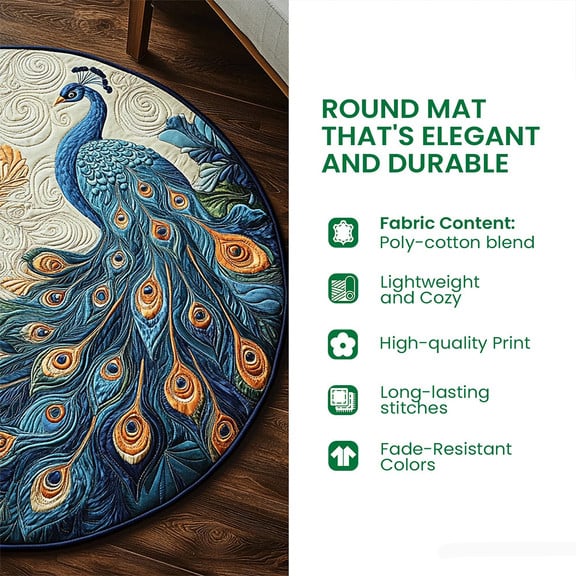 Creepy Townscape Quilted Round Mat Indoor Decorations For Halloween Good Housewarming Gifts